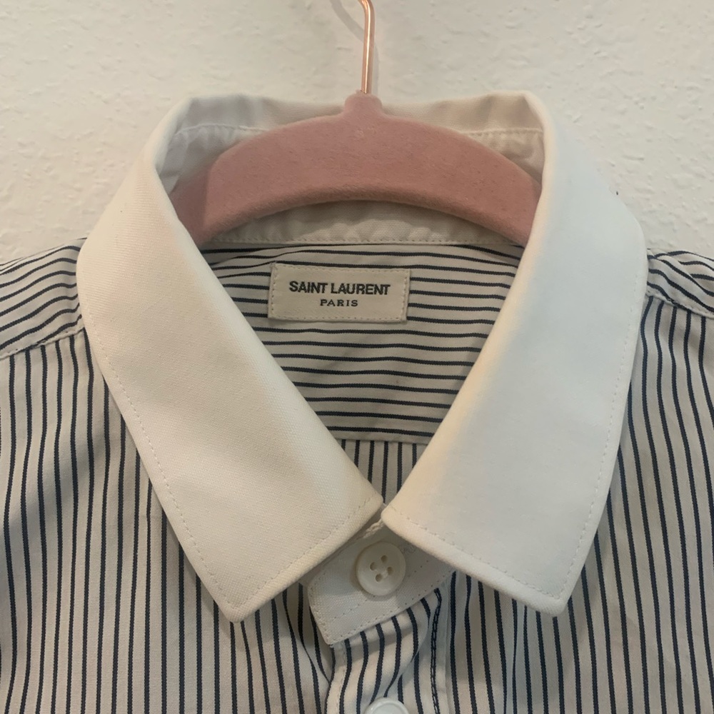 Saint Laurent striped button up blouse